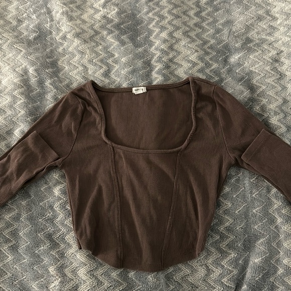 Garage Brown Corset Long Sleeve Women’s S - Picture 1 of 3